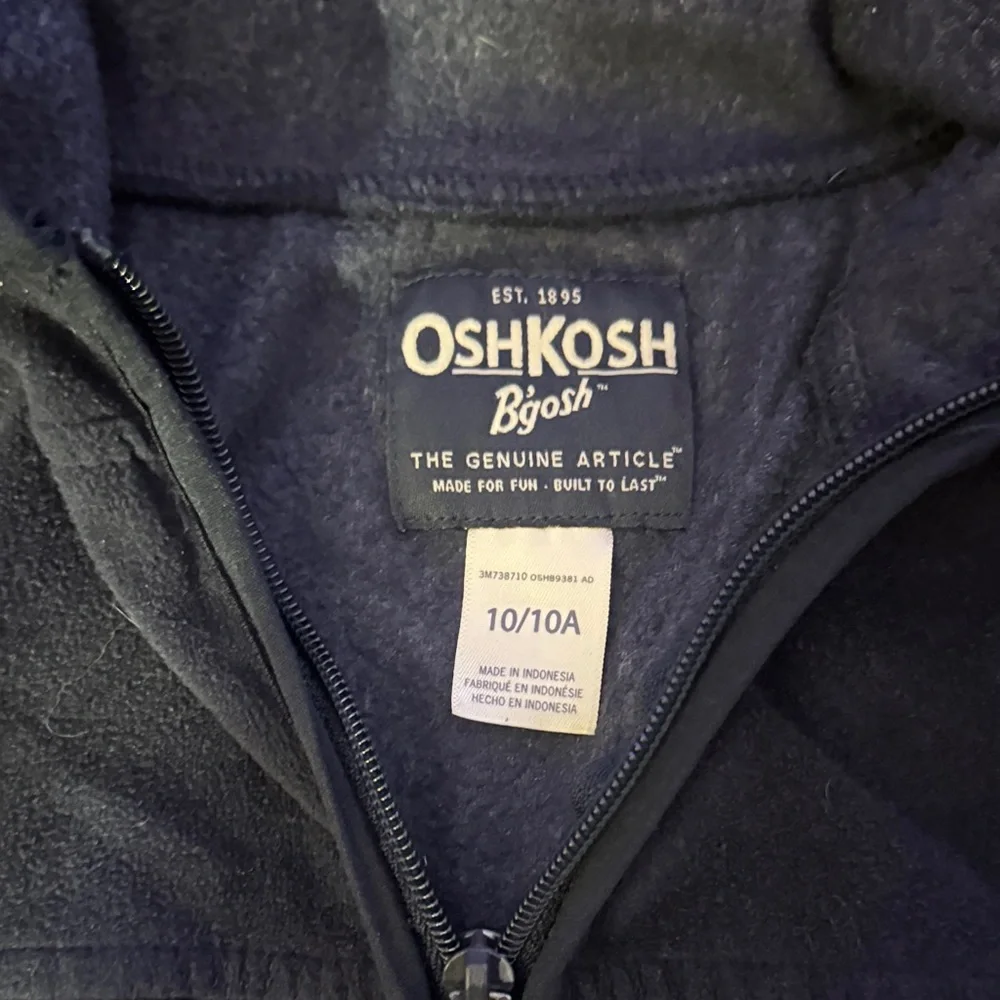 OshKosh B'gosh Navy Zip-Up Fleece - Picture 2 of 3